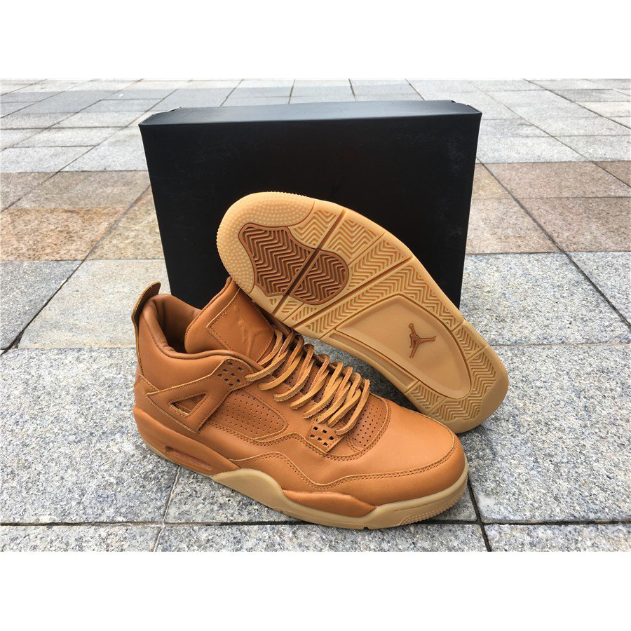 Air Jordan 4 Retro Premium Ginger/Gum Yellow AMKO Shopee Philippines