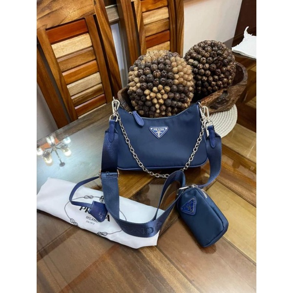 Prada multi pochette blue Japan preloved Shopee Philippines