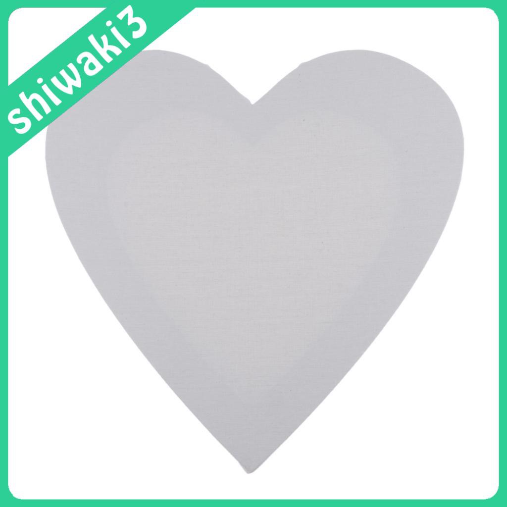 Shiwaki3 Love Heart Shaped Blank Artists Canvas Stretched Framed