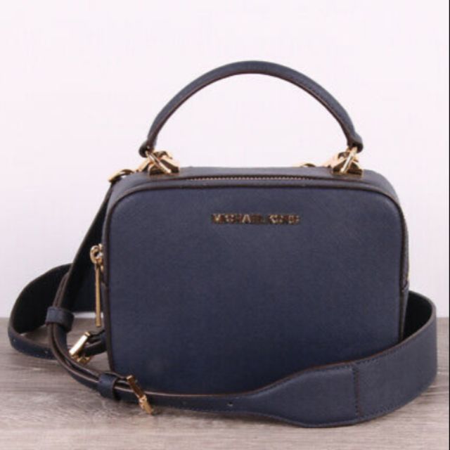 ORIGINAL MICHAEL KORS KARLA CAMERA BAG Dark Blue Shopee