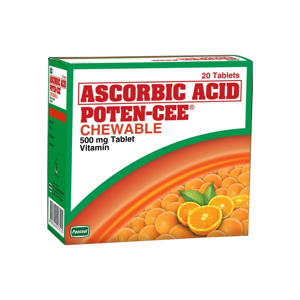 PotenCee Ascorbic Acid Vitamin C 500mg 100 Tablets Shopee Philippines