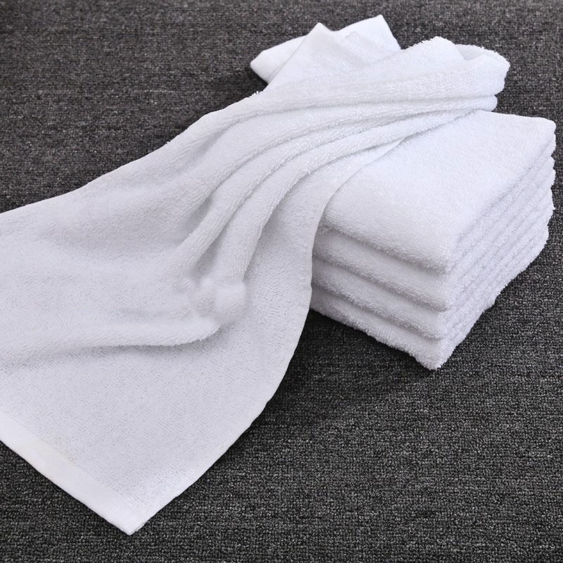 WZT 12pcs face towel hand towel white plain cannon cotton Kitchen towel