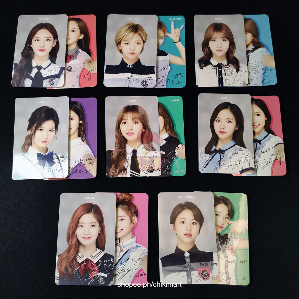 TWICE Skoolooks MEMBER SET Official Photocards (RARE) | Shopee Philippines