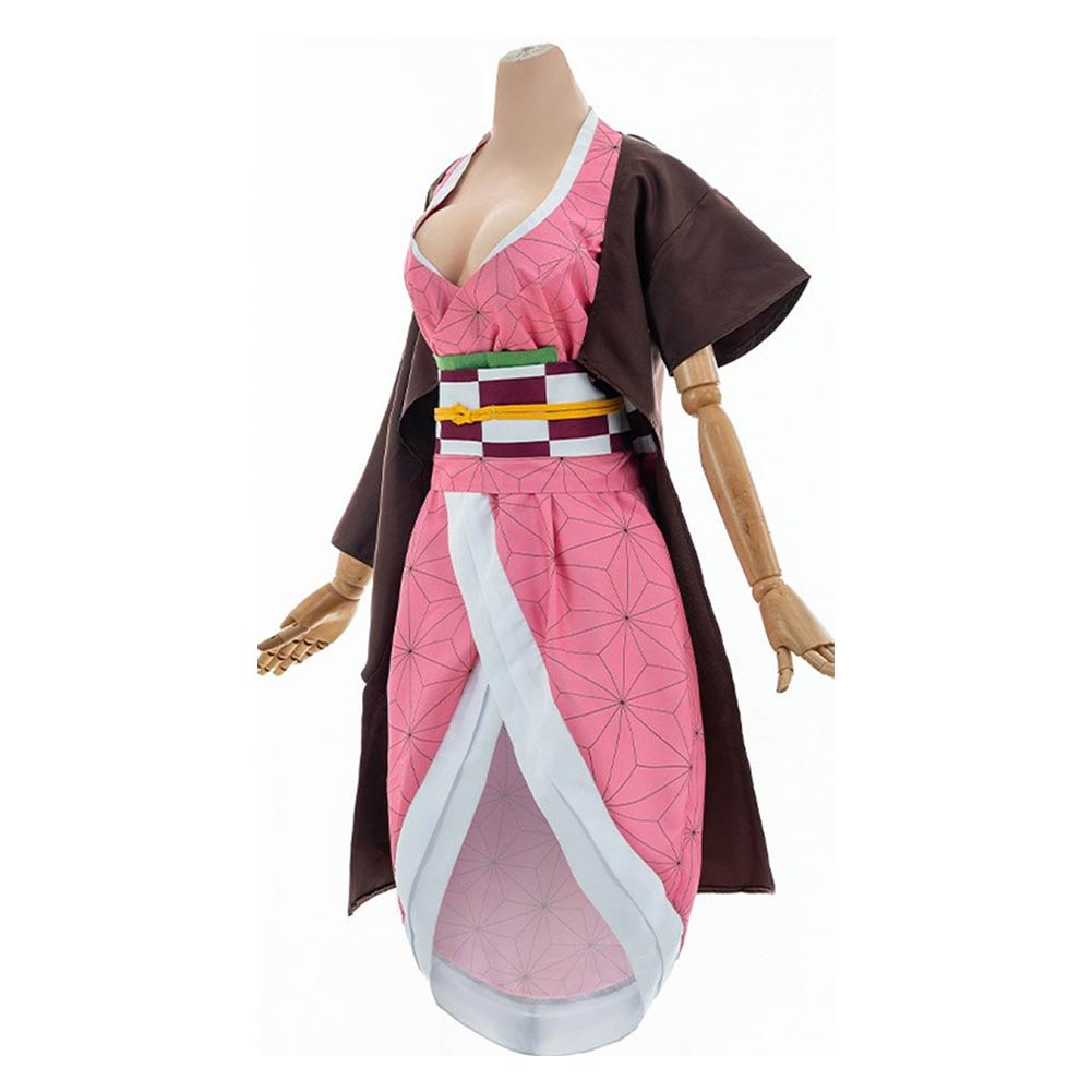 Mowseper Women Demon Slayer Kamado Nezuko Cosplay Costume Anime Kimetsu ...