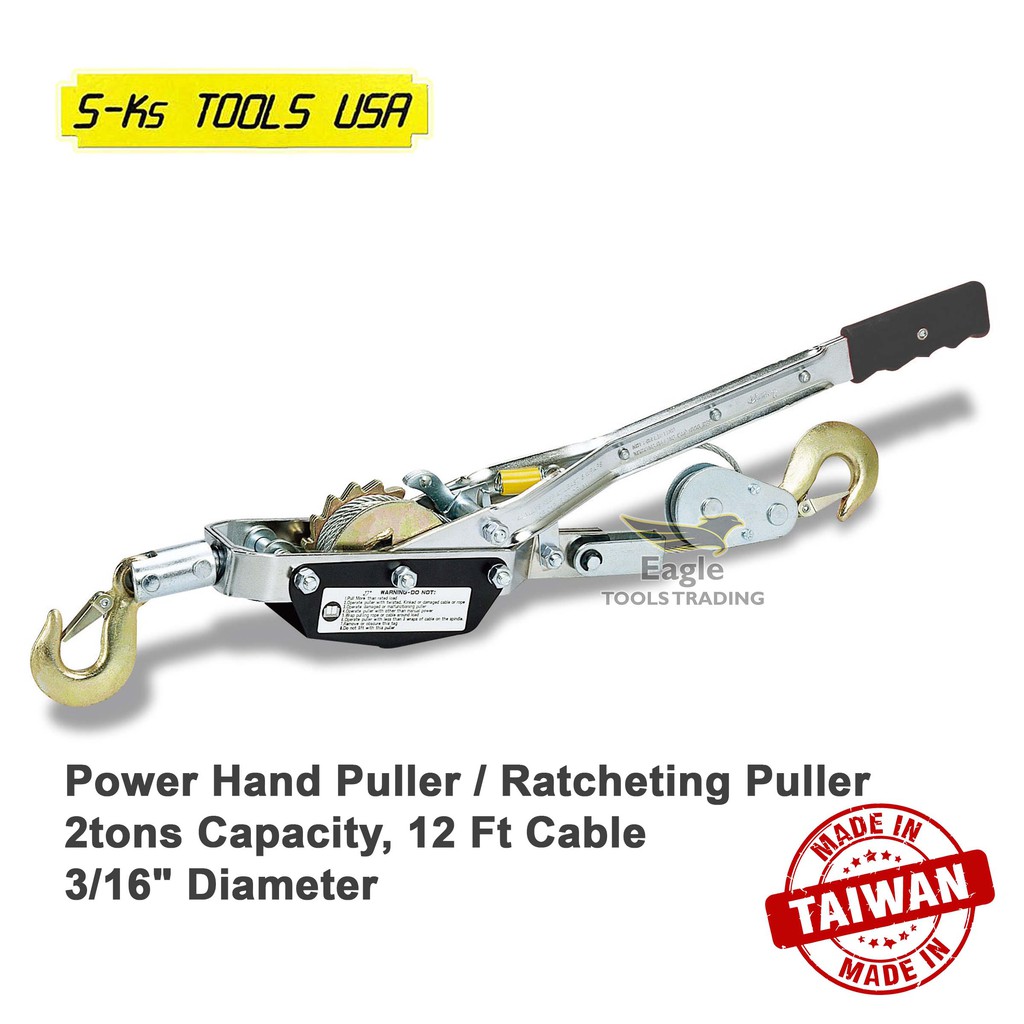 Sks Tools USA Power Hand Puller/ Ratcheting Puller 2 tons Capacity, 12
