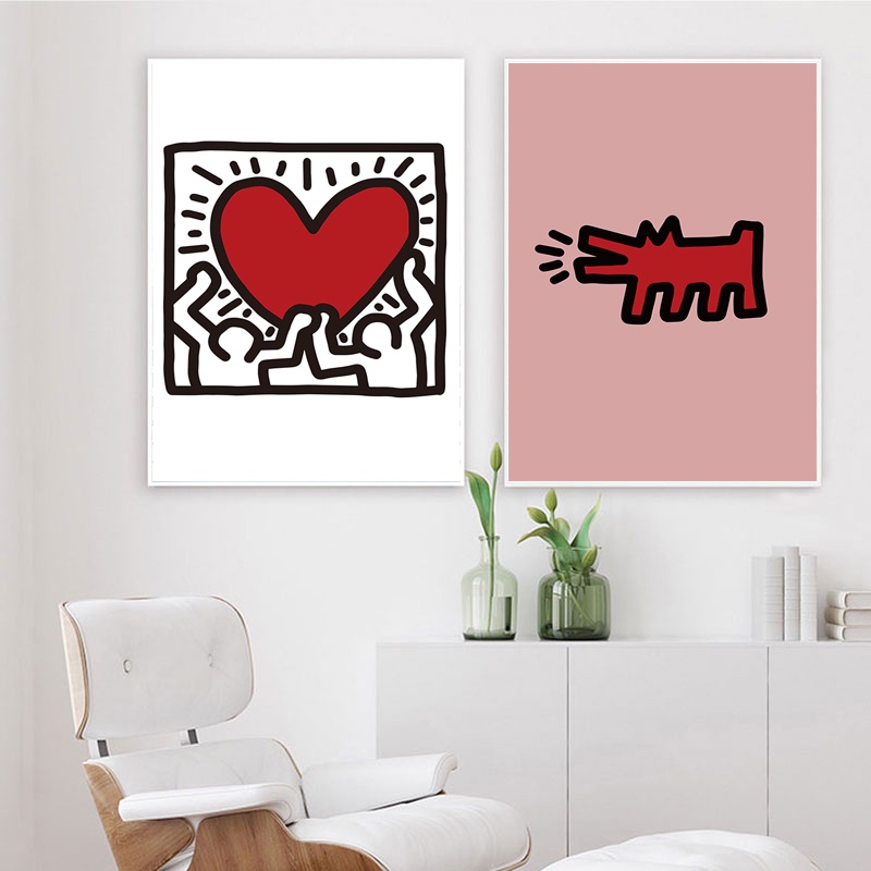 Keith Haring Abstract Wall Art Pictures Poster Pisa Print Vintage Pop ...