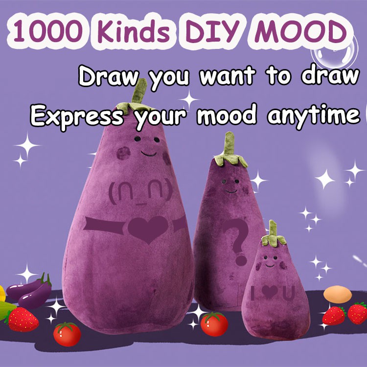 Tiktok Jellycat Funny Eggplant Doll Plush Toy Diy Cute Creative Spoof