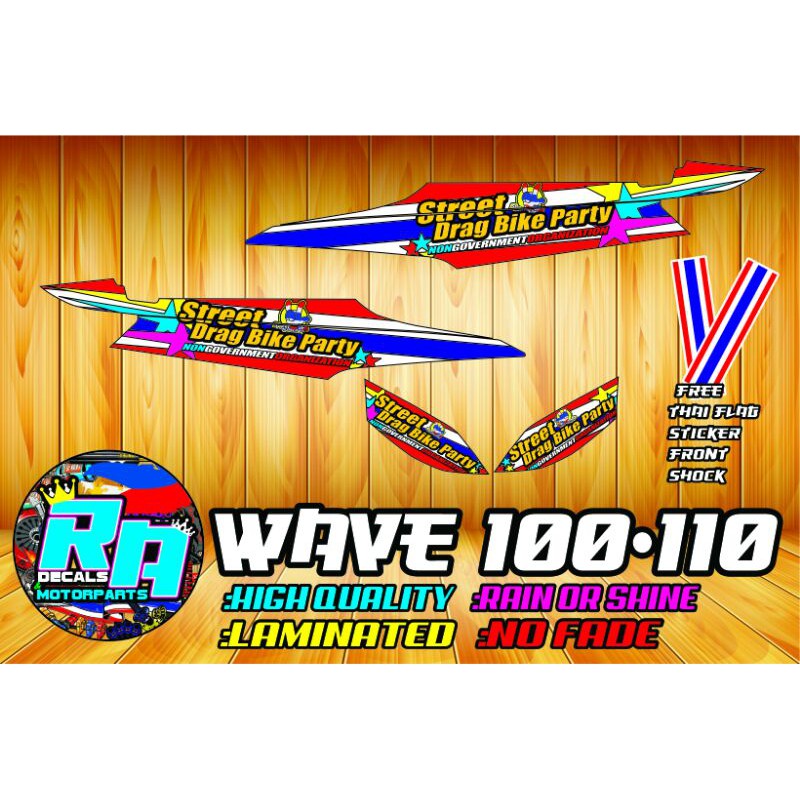 Wave 100/110 Street Drag Bike Party Decals | Shopee Philippines