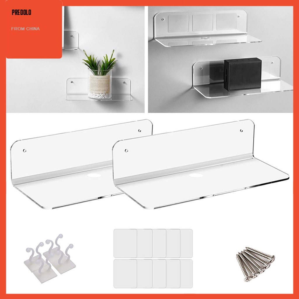 [In Stock] 2x Acrylic Wall Rack Small Display Shelf for Wireless ...