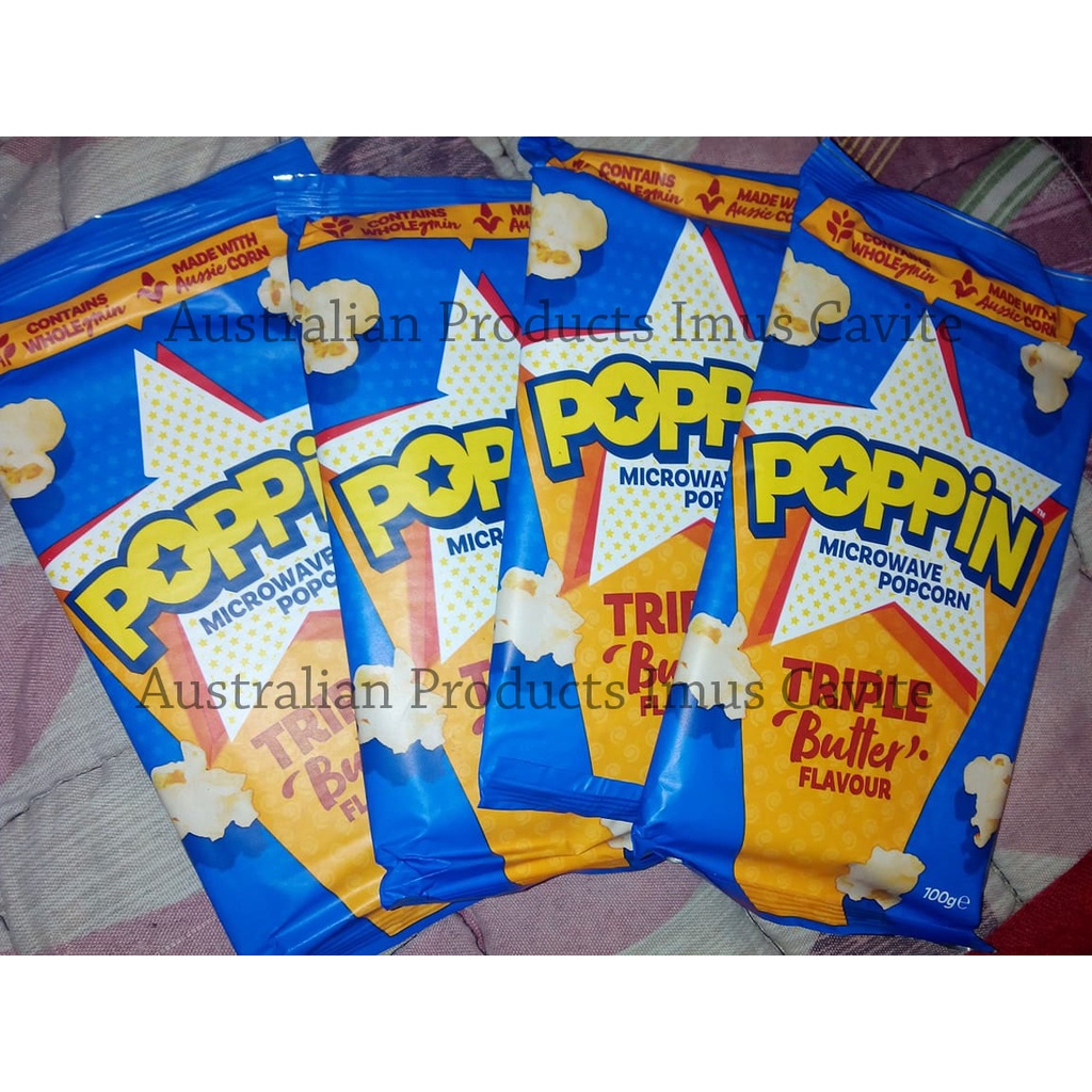 Popcorn Poppin Microwave triple butter flavour 100g Shopee Philippines