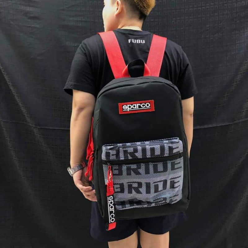 SPARCO BRIDE BACKPACK WITH KEYCHAIN HIGH QUALITY OEM Shopee