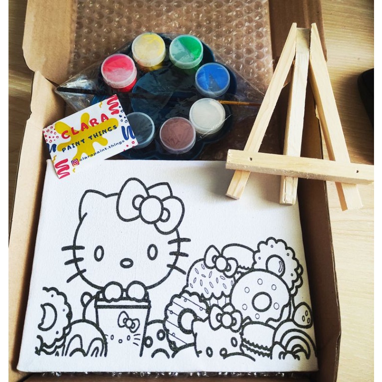 Hello Kitty Canvas Painting Kit | Shopee Philippines