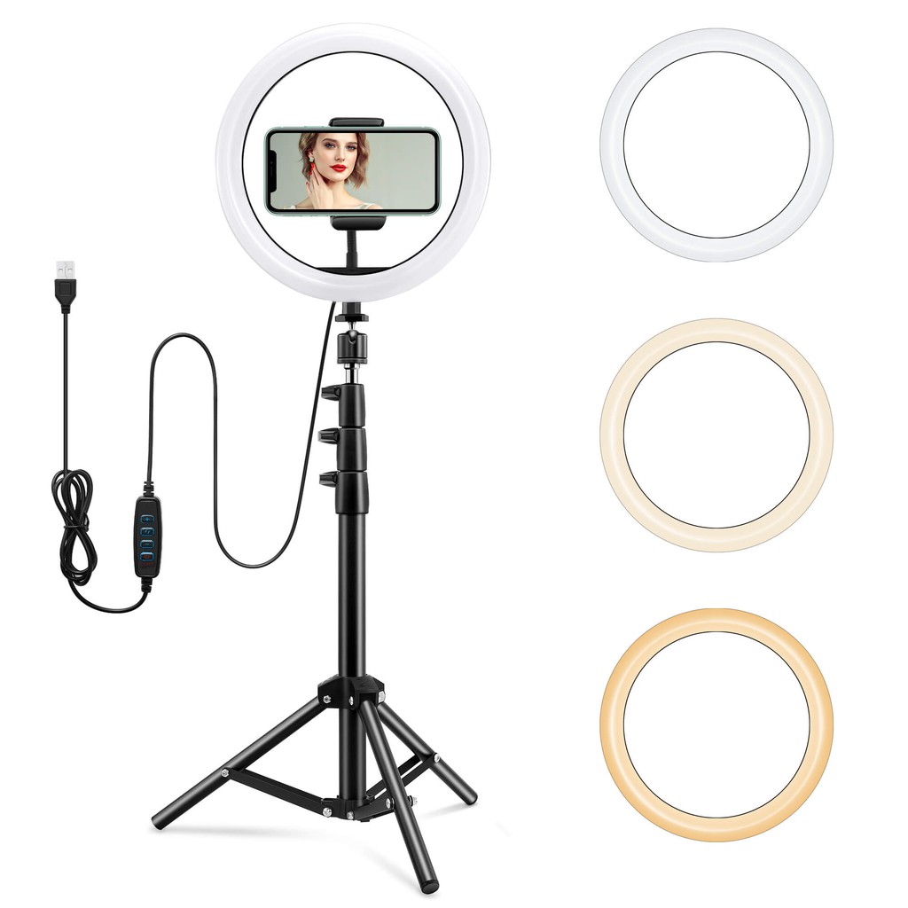26cm 30 cm Beauty Mirror Live Ring light with Stand and Phone  Holder ring fill light