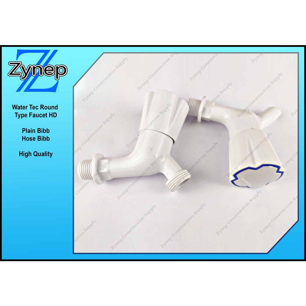 WATER TEC PVC FAUCET ROUND TYPE ( HOSE BIBB/PLAIN BIBB) MADE IN