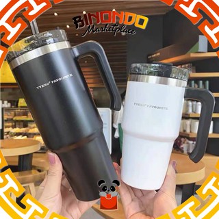 1.25L Tumblers With Handle Insulated Mugs With Lids And Straws Vacuum  Insulated Car Cup Coffee Travel Tumbler Cups