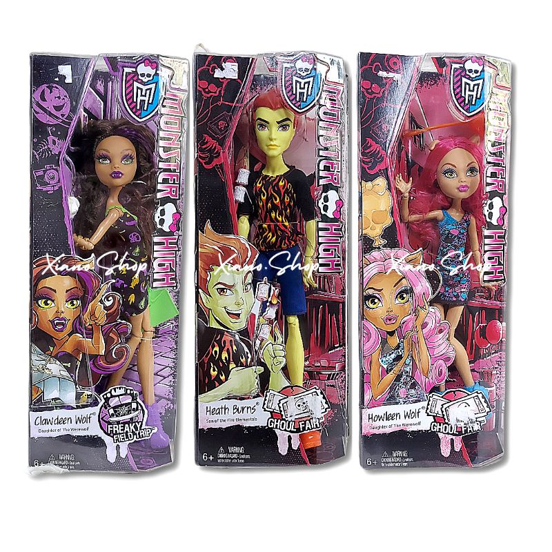 Monster High Dolls Clawdeen Wolf Heath Burns Howleen Wolf | Shopee ...