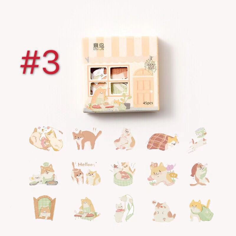 45 Pcs Cute Little House Sticker Pack Stickers Diary Decoration ...