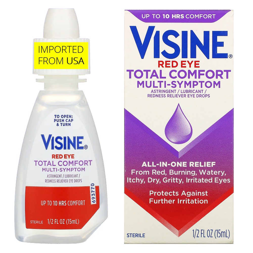 Visine Red Eye Total Comfort Multi Symptom Eye Drops 15 Ml Shopee Philippines