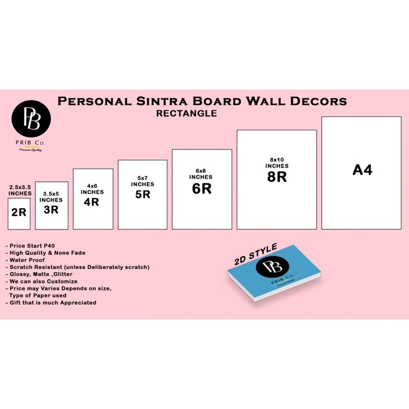 Customized Sintra Board Wall Decor 2D size Shopee Philippines