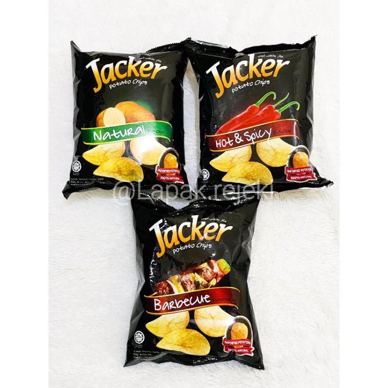 Jacker Potato Chips Flavor natural Hot & Spicy/ 60g Oriental Barbecue ...