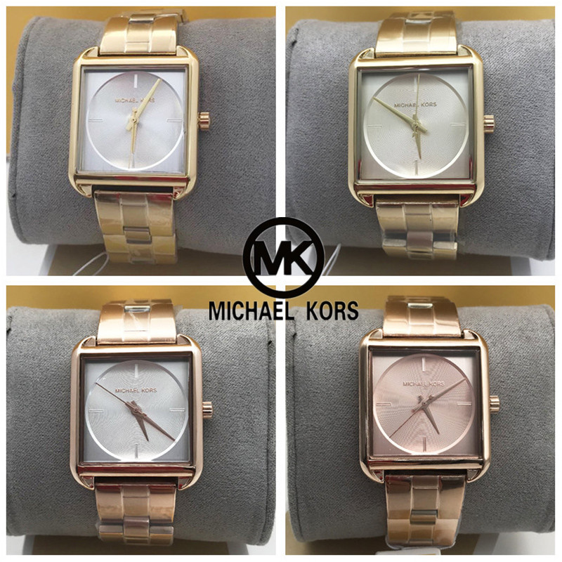 MICHAEL KORS MK Square Watch For Women Ladies Watches Pawnable Orginal Authentic Rose Gold Stainless Shopee Philippines
