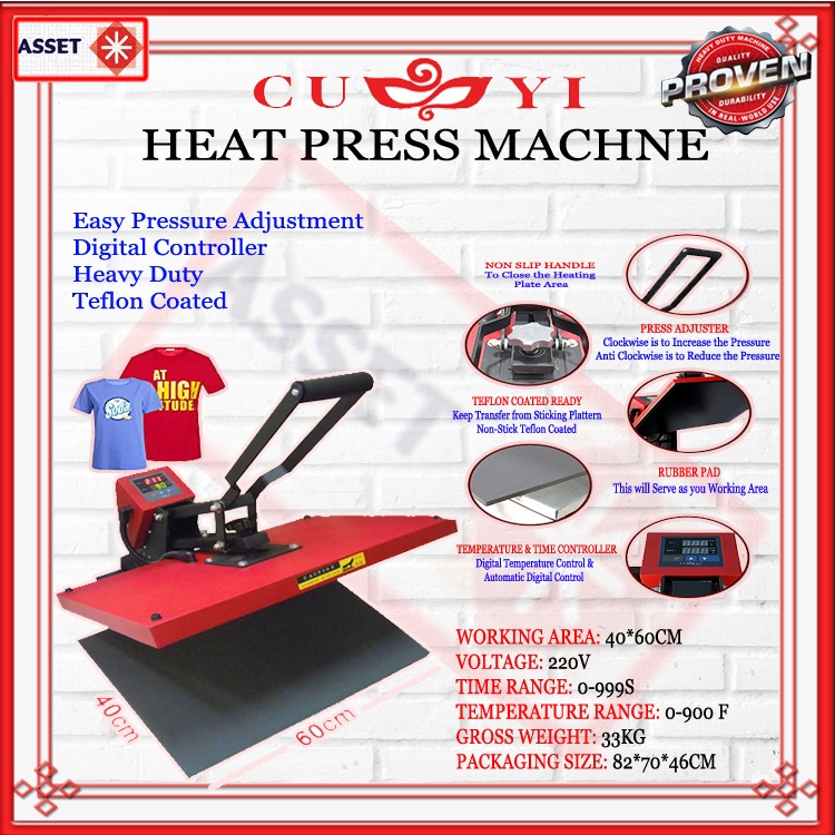 CUYI HEAT PRESS MACHINE 16*24INCHES Shopee Philippines