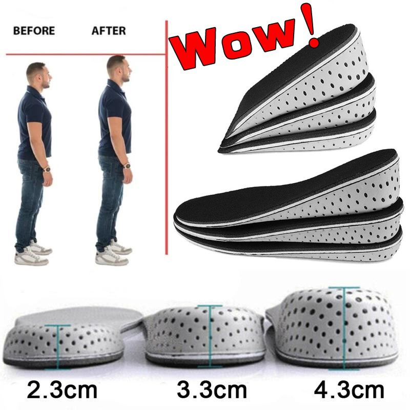 Height Increase Insole 1 Pair Hard Breathable Memory Foam Heel