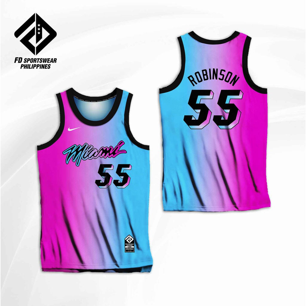 MIAMI HEAT VICE VERSA DWAYNE WADE 2021 CITY EDITION FULL SUBLIMATED JERSEY Shopee Philippines