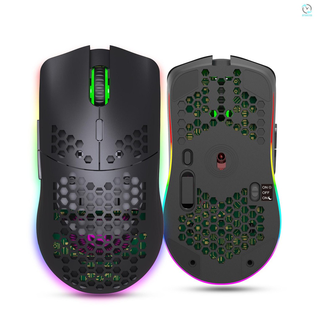 M HXSJ T66 RGB 2.4G Wireless Gaming Mouse RGB Lighting Charging Mouse ...