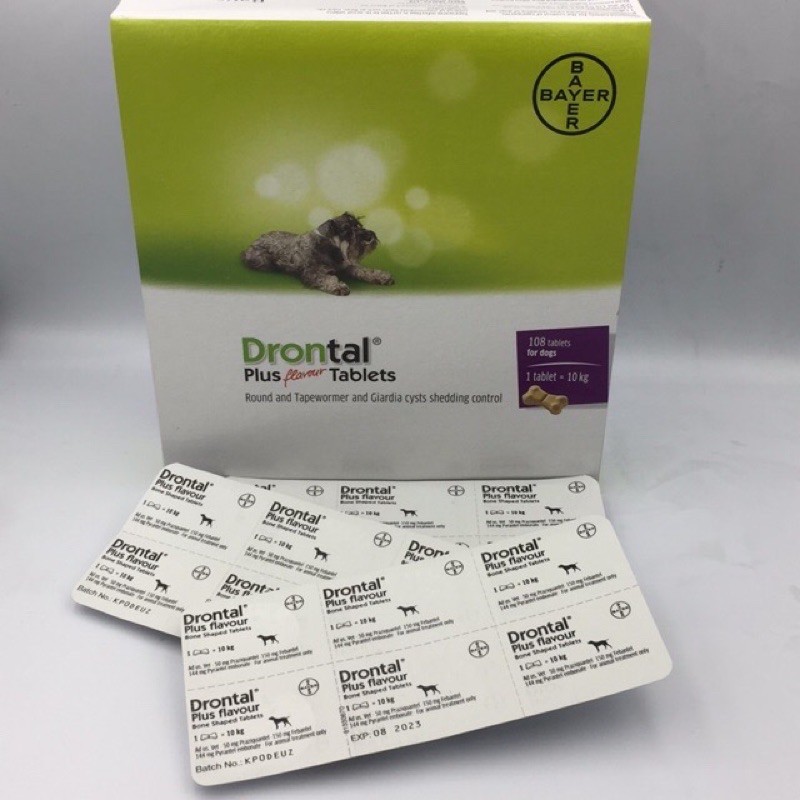 Drontal plus flavour bone clearance shaped tablets