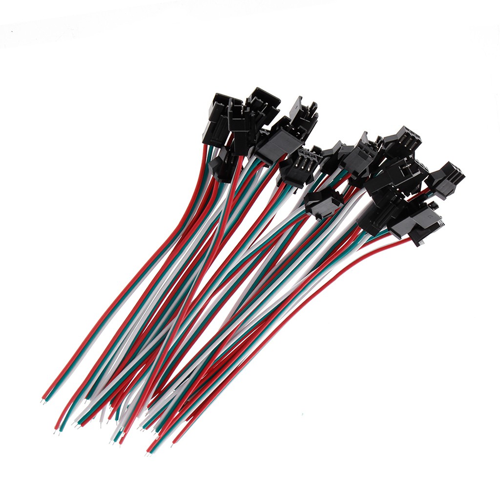 10 Pairs 3 Pin Jst Sm Male Female Plug Connector Cable For Ws2812b Led Shopee Philippines 1500