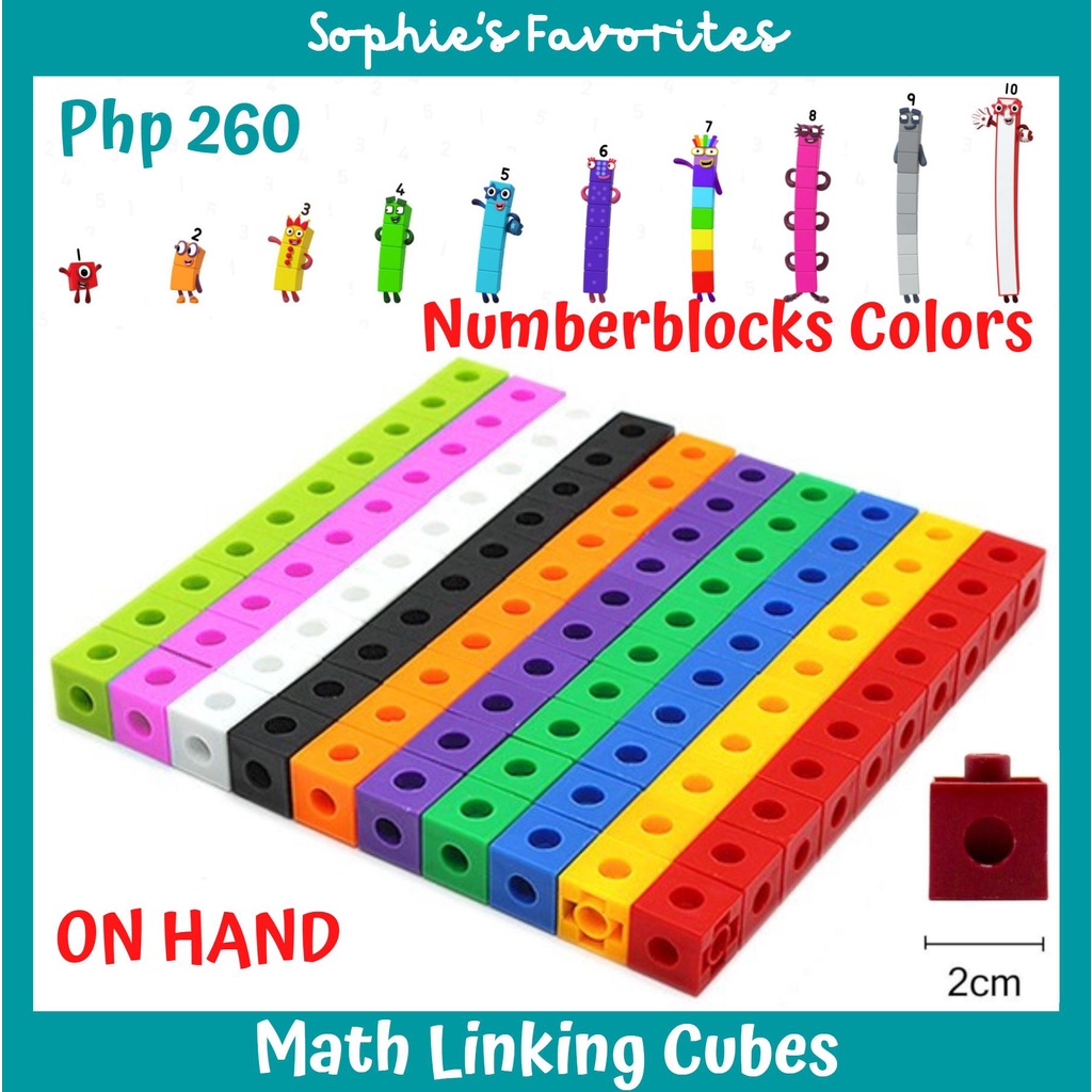 2022 Numberblocks 100pcs 2cm Linking Cubes Blocks Color Manipulatives