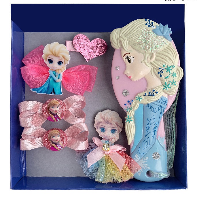 Frozen Princess Elsa Gift Box Baby Girls Hair Accessories 6 Pieces Set ...