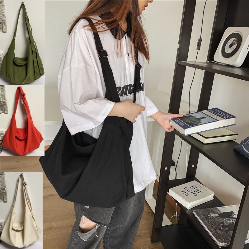Tote Shoulder Crossbody Bag For Women Canvas Messenger | Shopee Philippines