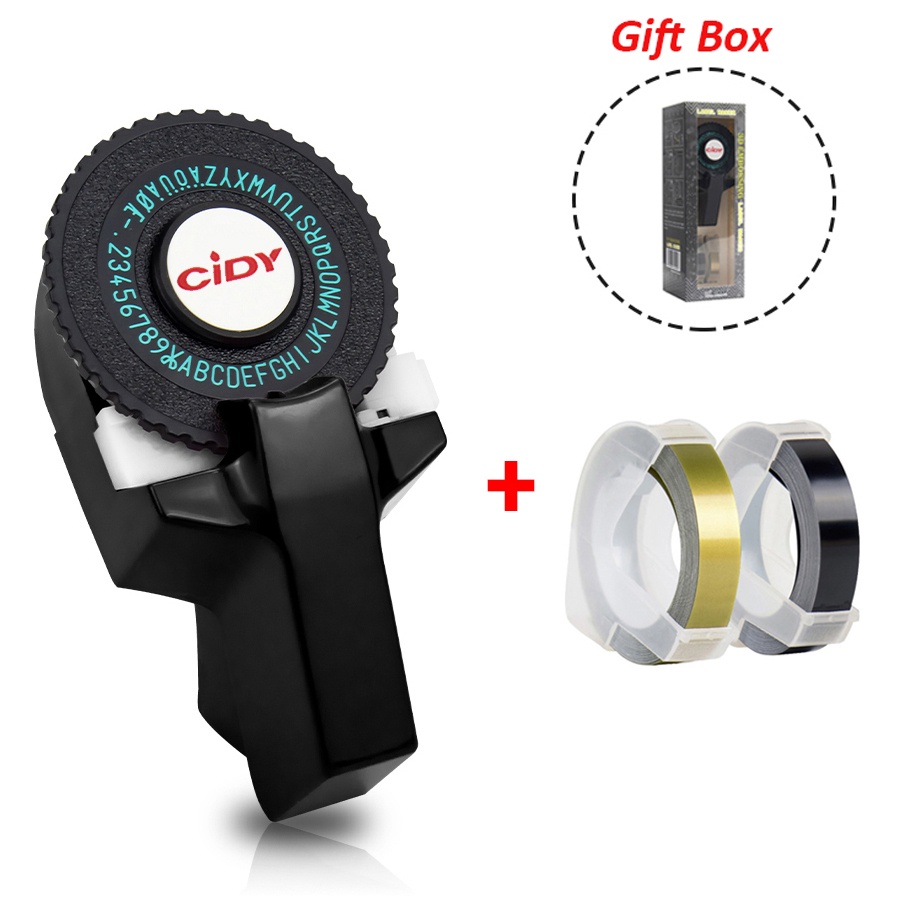 Multicolor CIDY Label Maker with FREE 2 TAPES (9mm x 3mtrs) Manual ...