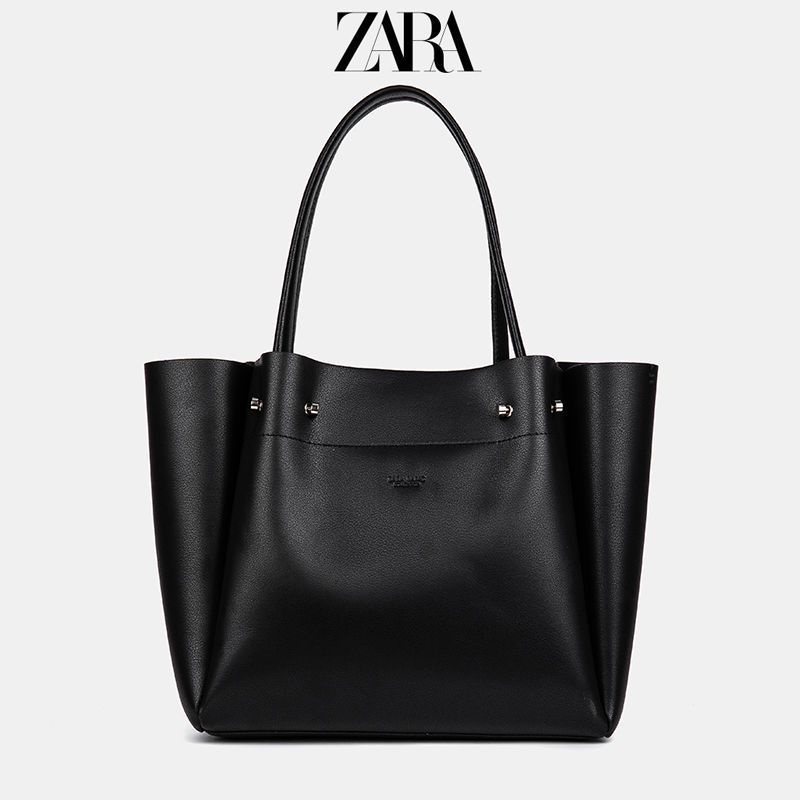 ZARA Women's Bag New Style LargeCapacity Soft Leather Handbag