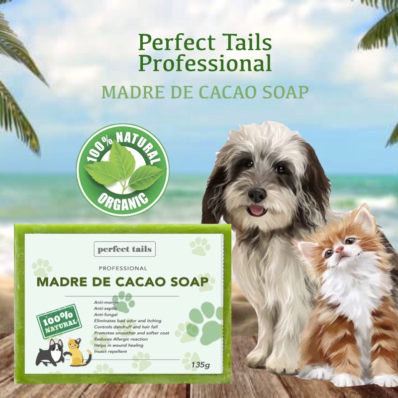 Perfect Tails Professional Madre De Cacao Soap 135g 100 Organic Pet Soap Anti Ticks and Anti Mange Shopee Philippines