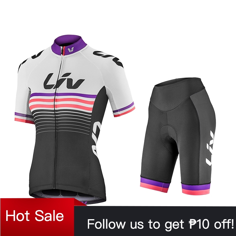 Factory Direct LIV Cycling Wear Set Women Short Sleeve Bike Shirts