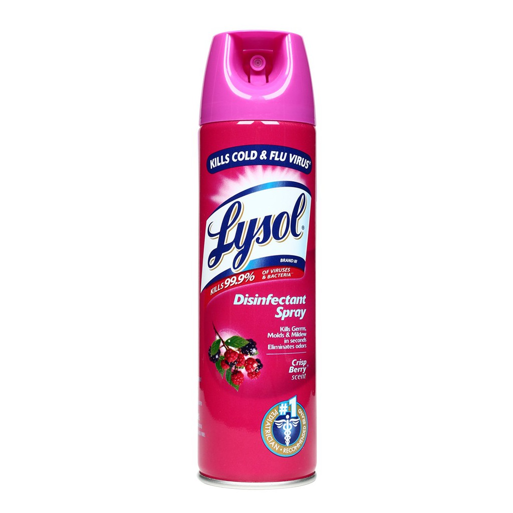 Lysol Antibacterial Disinfectant Spray Cleaner Crisp Berry 170 G ...