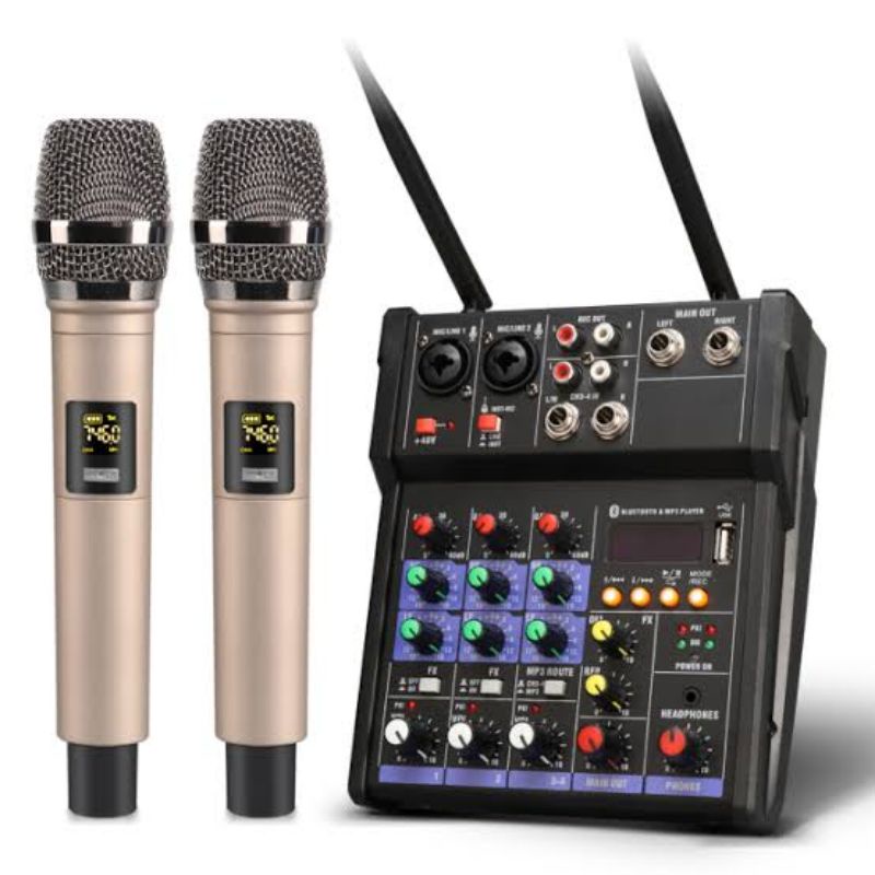 Yamaha G4 Power Mixer 4 Channel USB/Bluetooth with 2 Dual Wireless Microphone Shopee Philippines