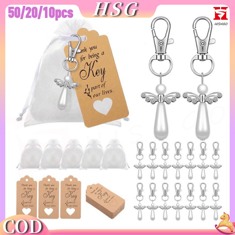 【COD】 Thank You Gift Angel Keychains for Weddings and Christening Baby ...