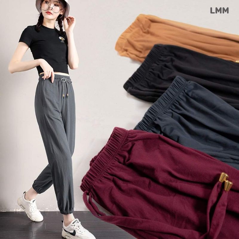 womens fashion trousers jogger pants ankle length harem pant garterize ...