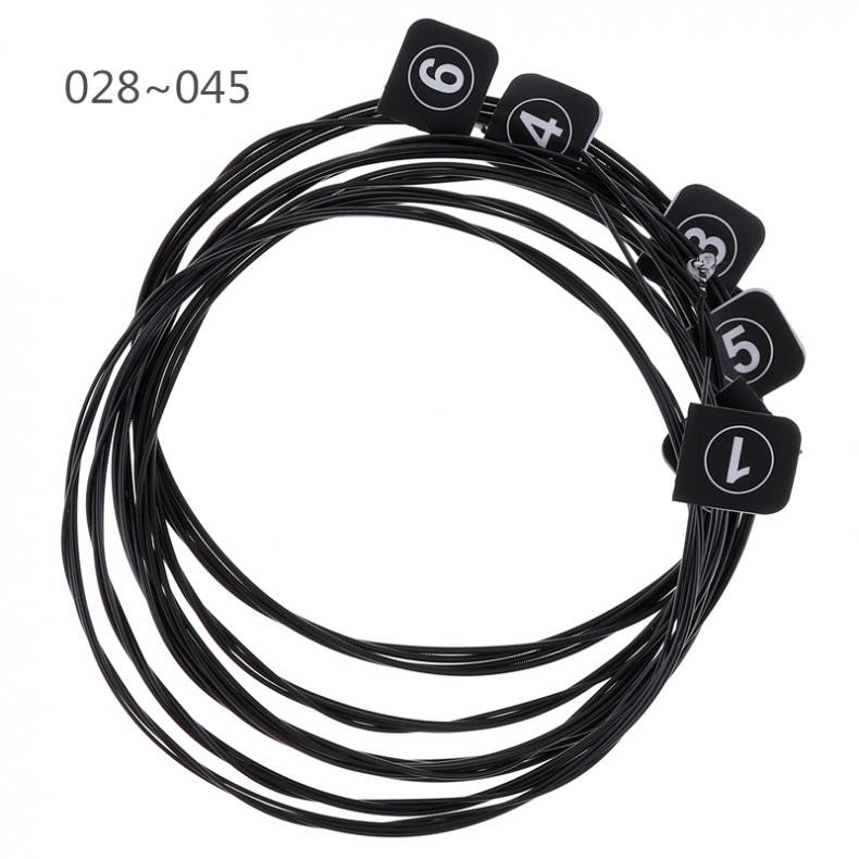 6PCS Nylon String Guitar Strings Black Plating Wire Set for Classical