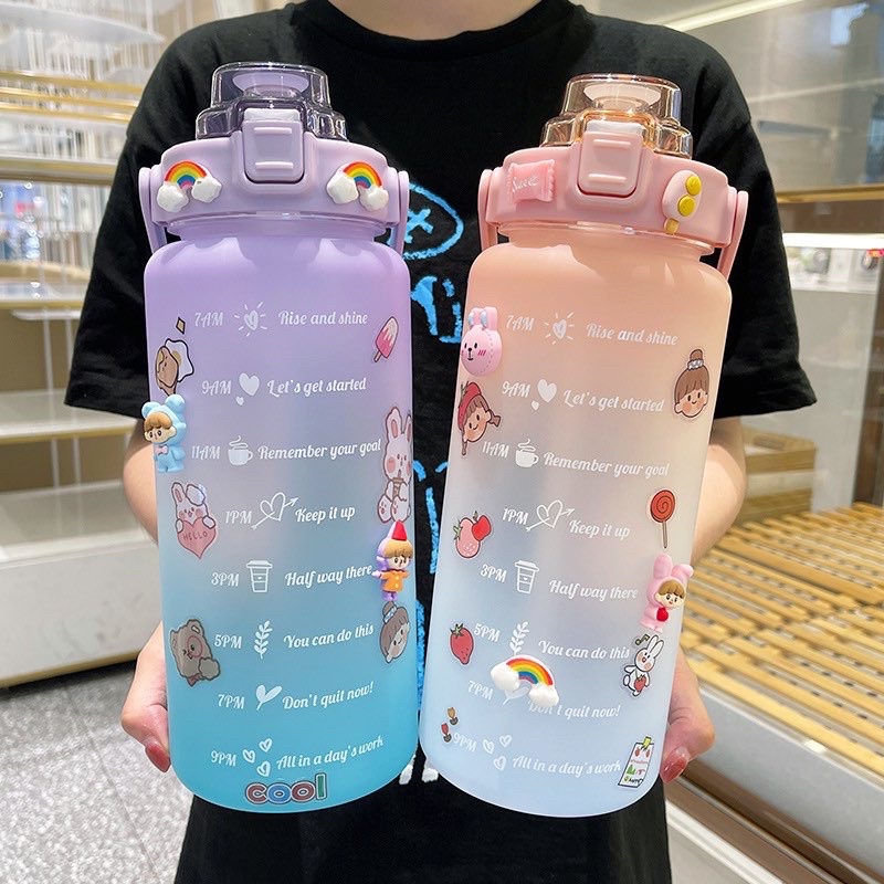 【Philippine cod】 2L Pastel Color water bottle tumbler motivational
