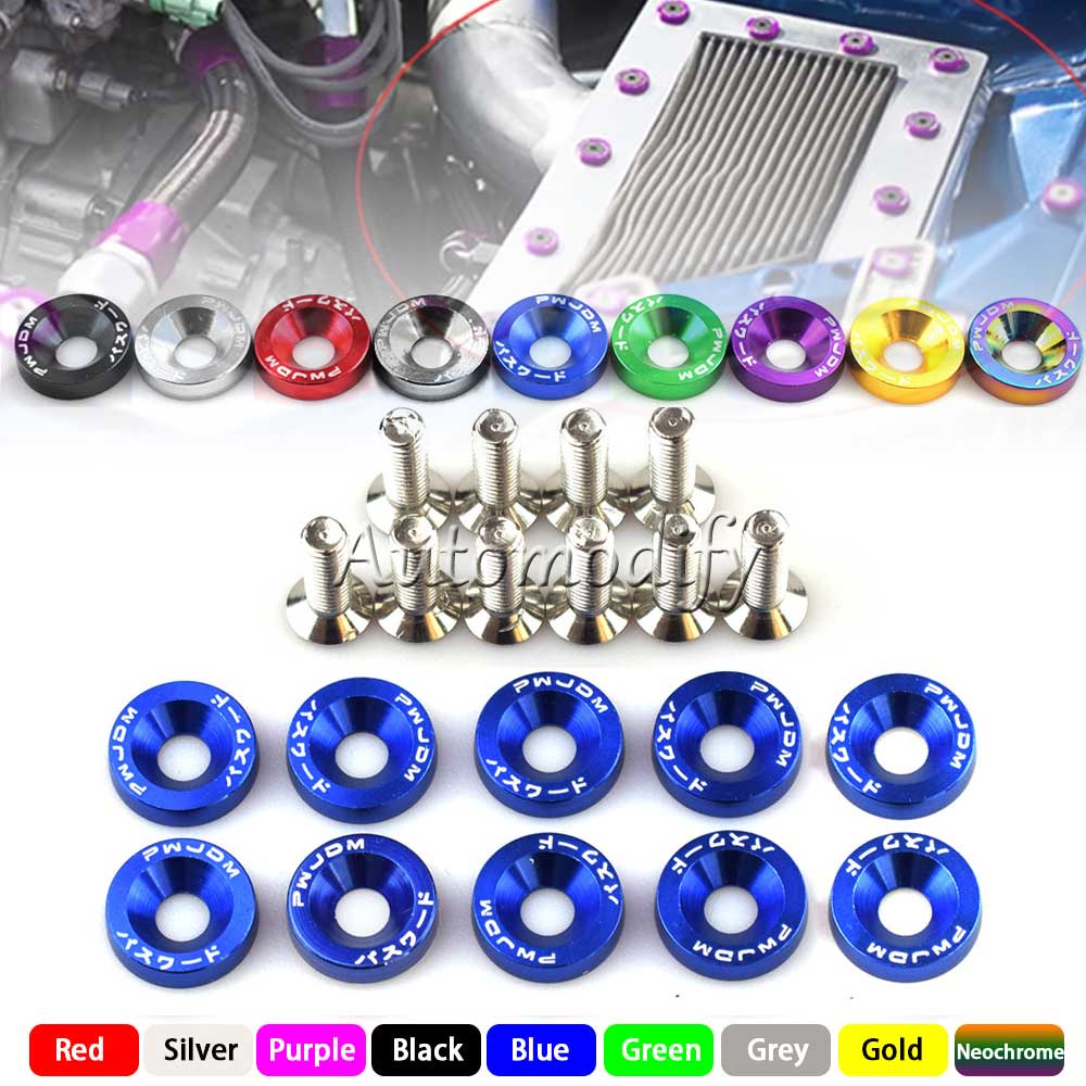 Aluminum M6X20 Car Modified Hex Fasteners Fender Washer JDM Bumper ...