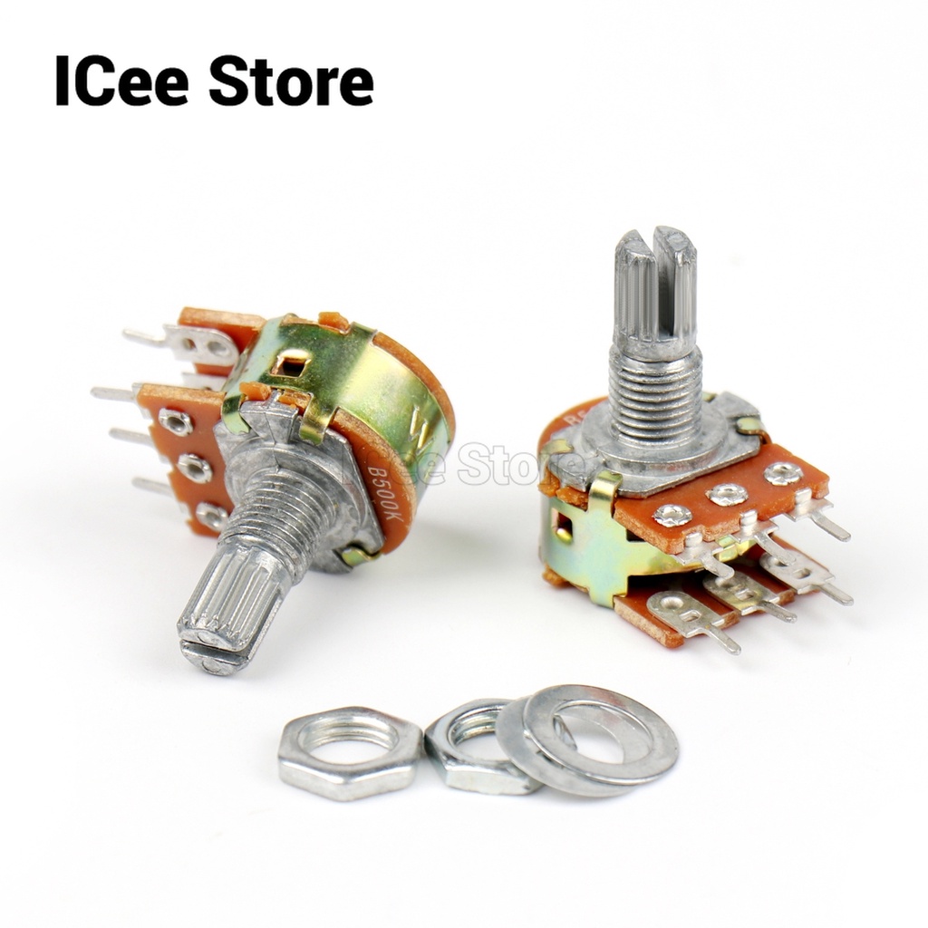 5Pcs WH148 6Pin 1K 2K 5K 10K 20K 50K 100K 500K Ohm 6 Pin 15mm Shaft ...
