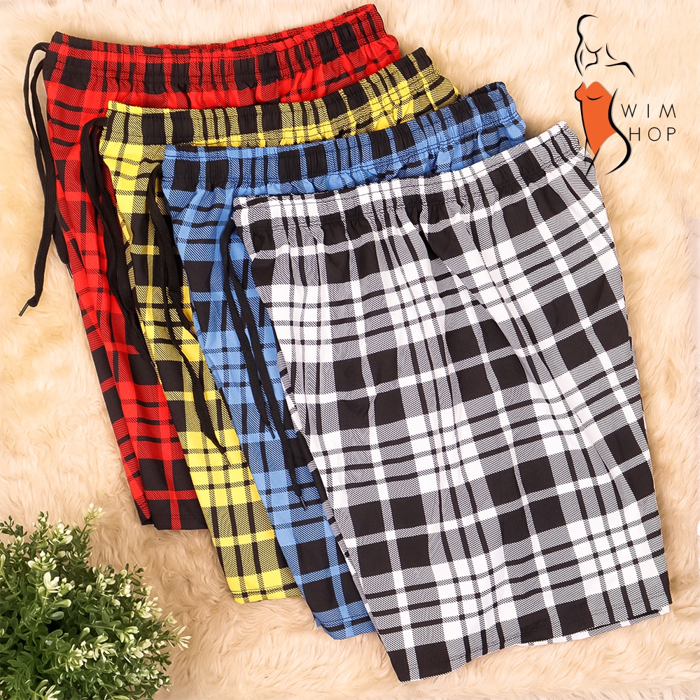 Yellow hot sale checkered shorts