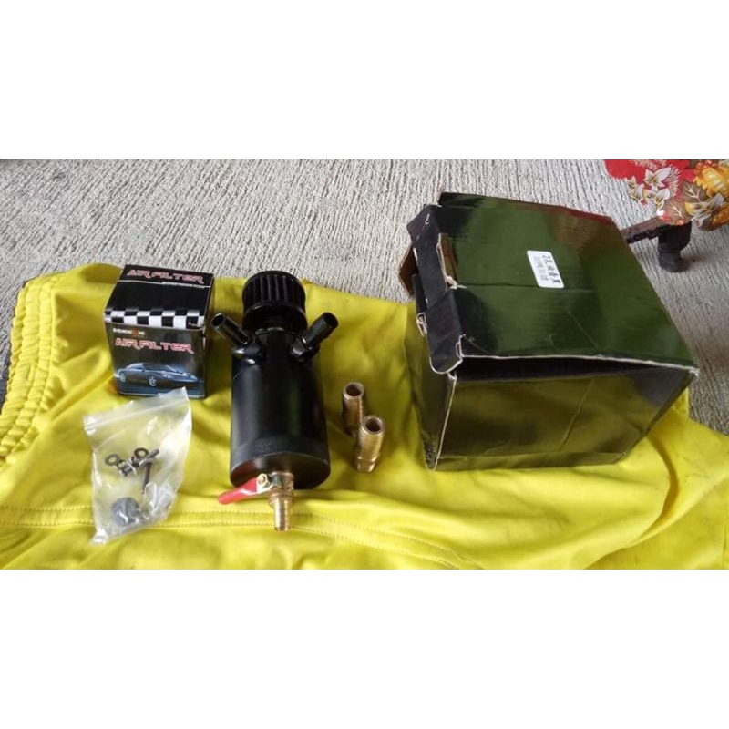 Universal Oil Catch Can with Breather Filter Drain Valve Shopee