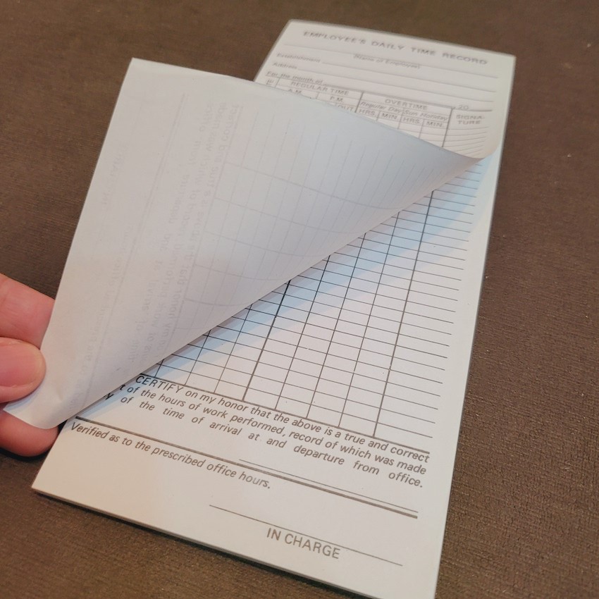 Employee Daily Time Record Length Wise 50 Sheets Shopee Philippines