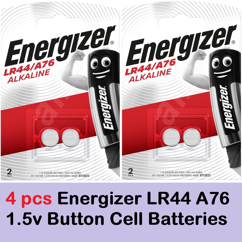 Energizer LR44 A76 Battery (4 pcs) AG13 G13A Button Cell LR44 A76